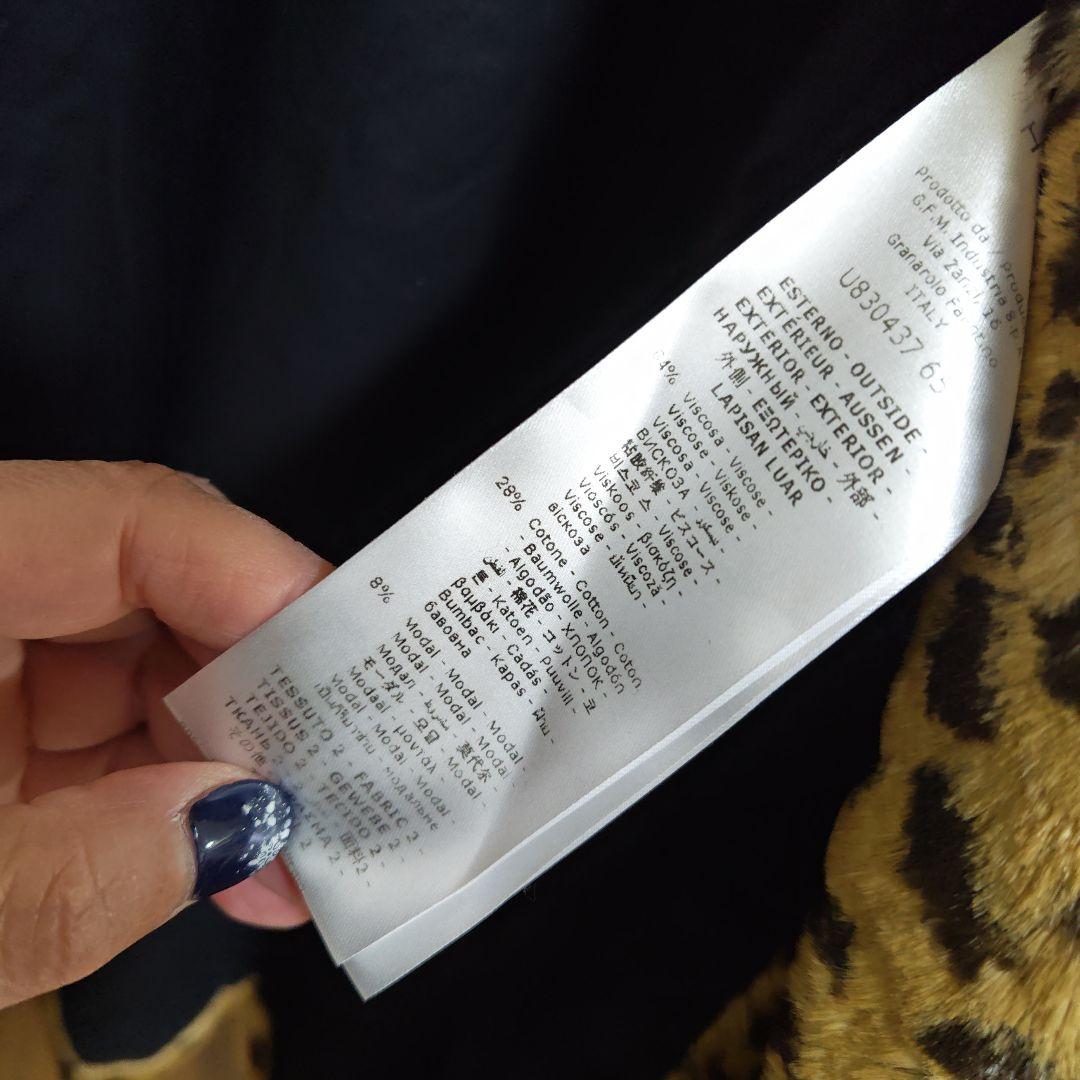 HACHE レオパードフェイクファーコート40　数回使用　イタリア製