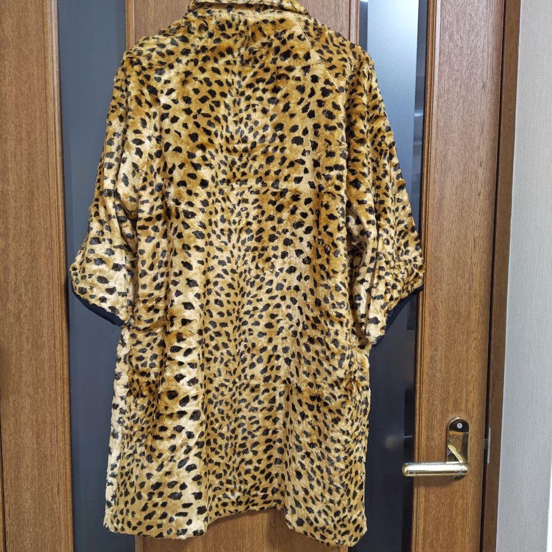 HACHE レオパードフェイクファーコート40　数回使用　イタリア製
