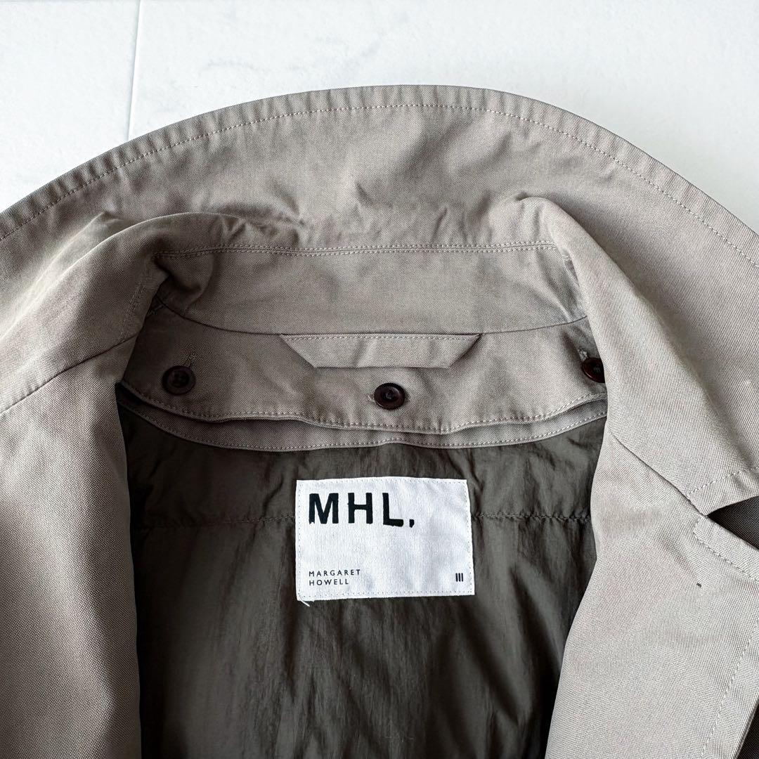 美品✨《MHL.》近年 ダウンライナー付 ステンカラーコート カーキ XL