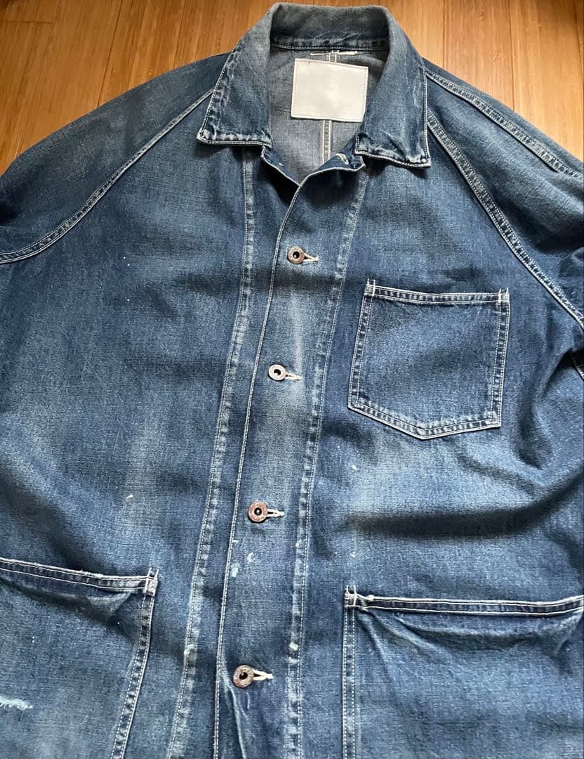 Ron Herman デニムカバーオール ヴィンテージ.ペンキ加工 XL