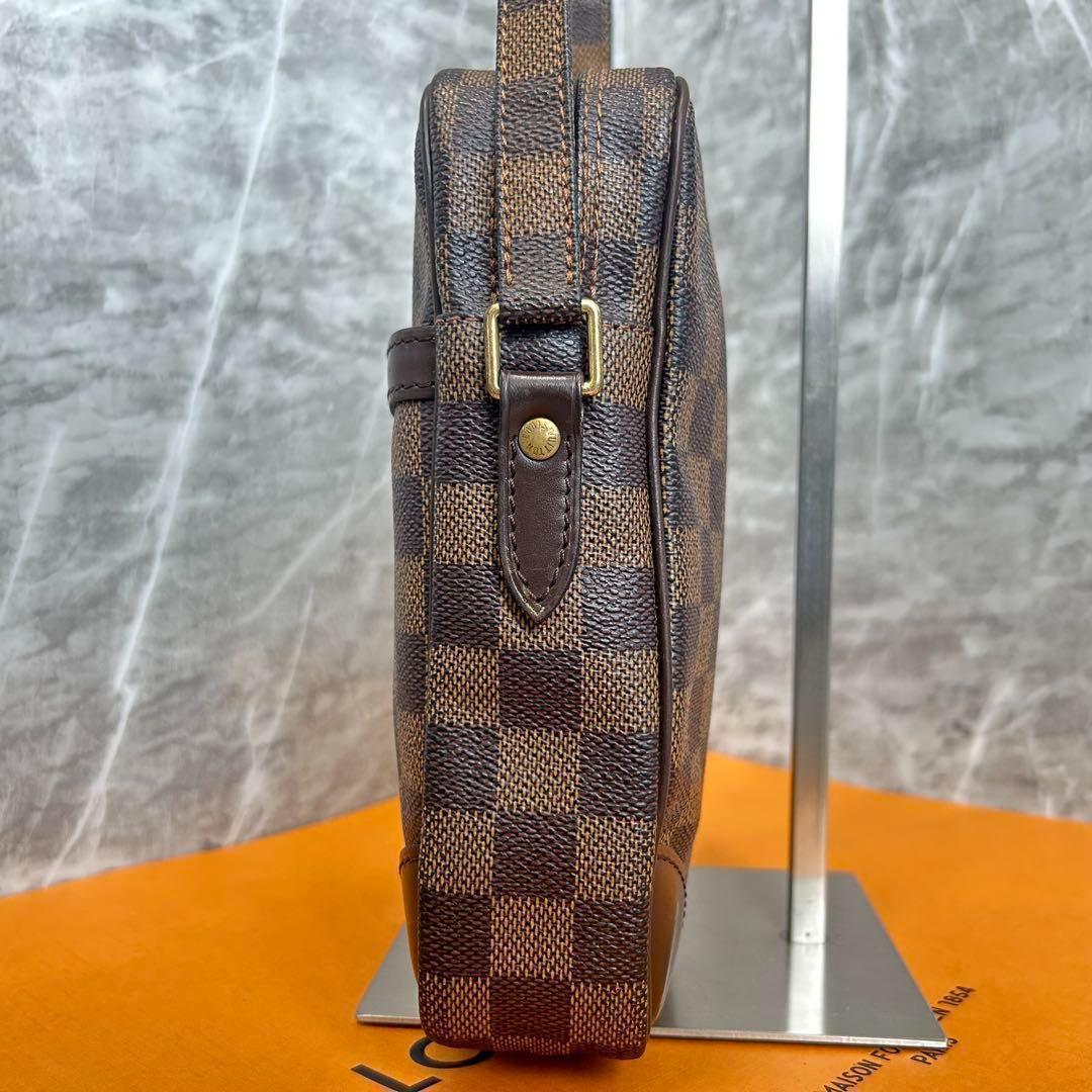 真贋済　ルイヴィトン　ダミエ　ダヌーヴ　ショルダーバッグ　エベヌ