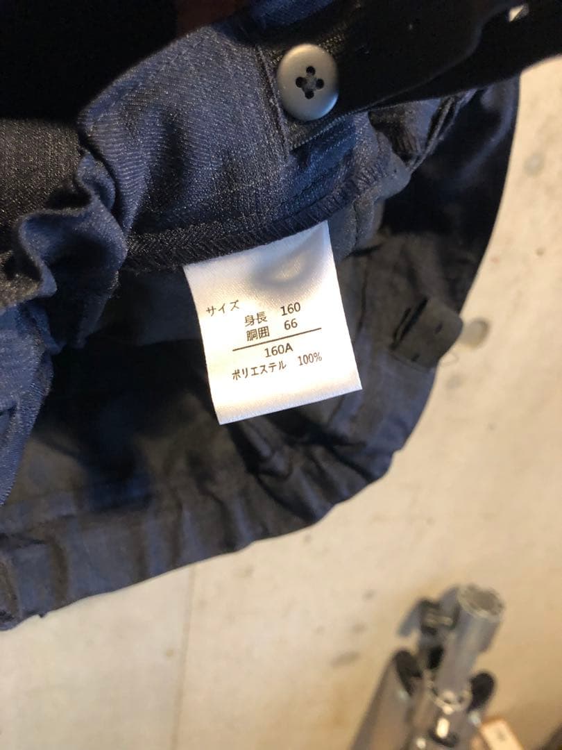 ネイビー系チェック フォーマルスーツ 3点セット