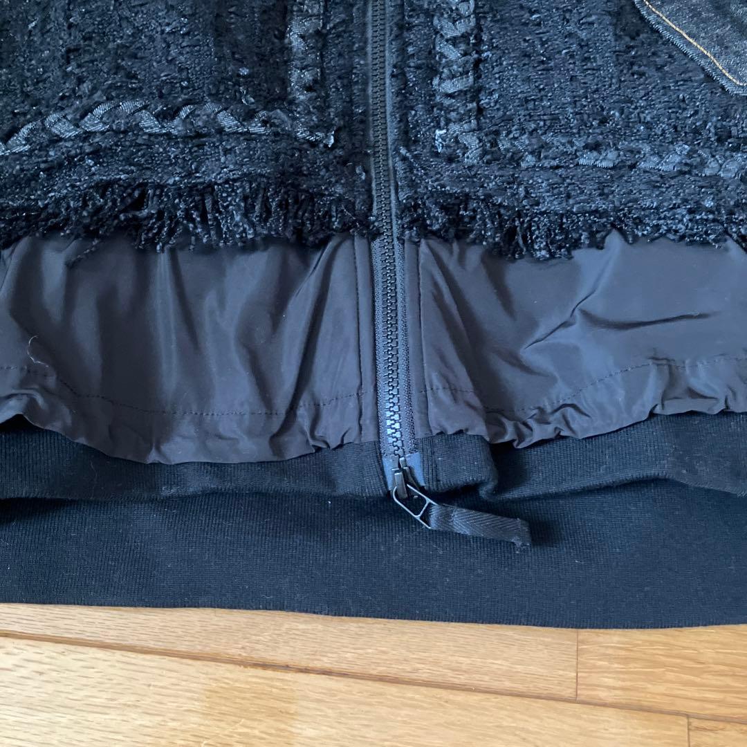 AULA AILA デニム切り替えブルゾン　黒