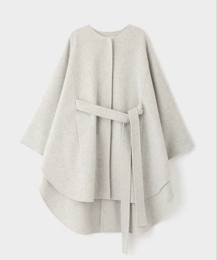 最終価格　 LE PHIL ソフトウールリバーポンチョ　 グレー　サイズ1