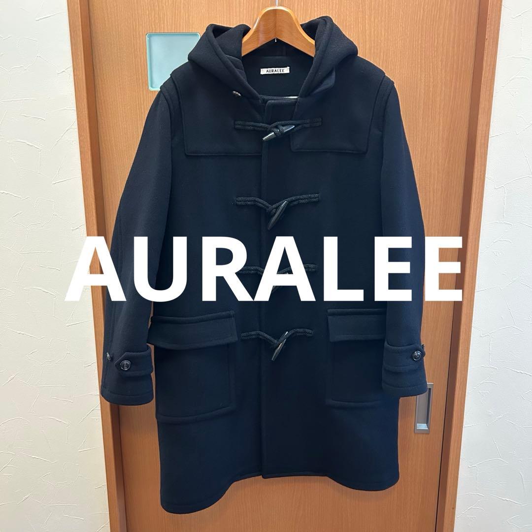 AURALEE HEAVY MELTON DUFFLE COAT 4 ブラック