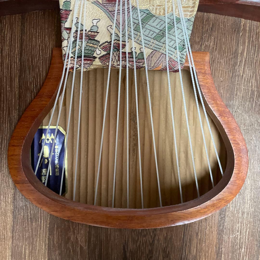 琴 お筝 筝 弦楽器 和楽器　すだれ掘り　蒔絵有　13弦　小川謹製　付属品セット