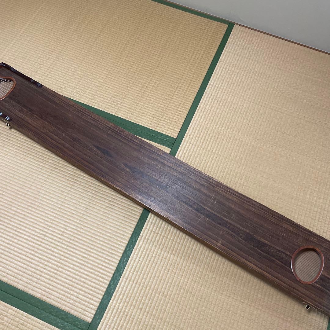 琴 お筝 筝 弦楽器 和楽器　すだれ掘り　蒔絵有　13弦　小川謹製　付属品セット