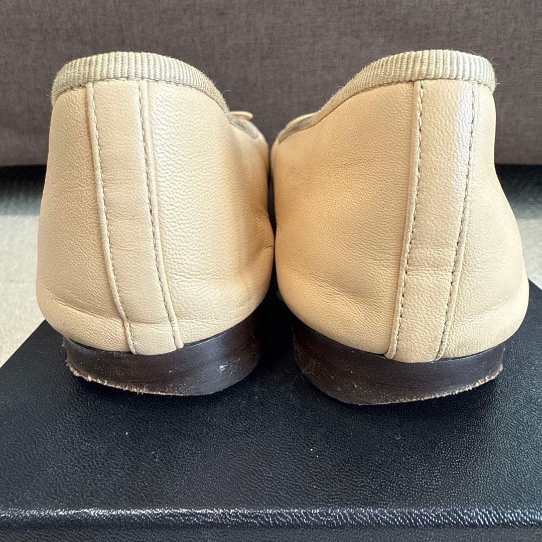 CHANEL バレエフラットシューズ ベージュ/ブラック　39.5