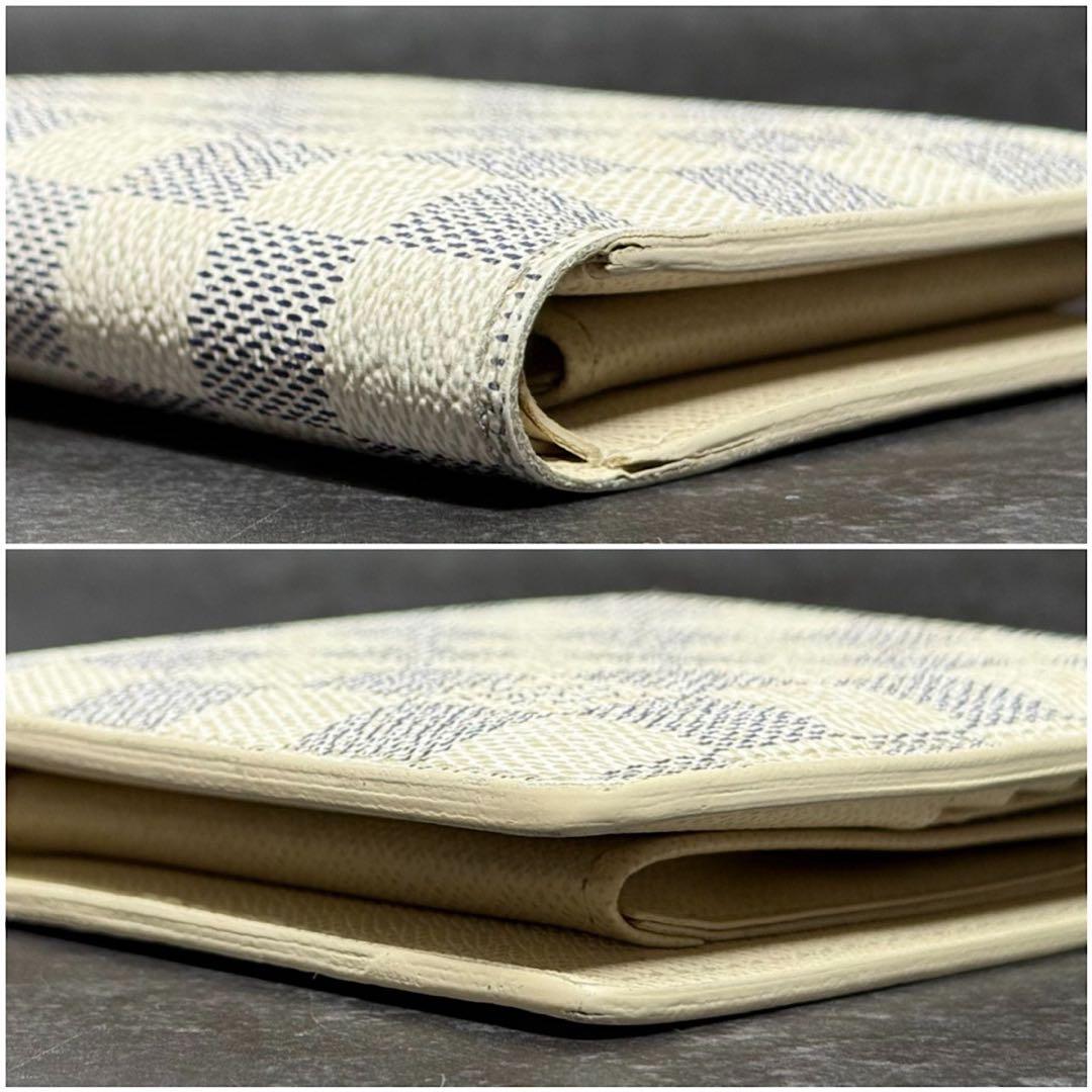 超美品 最高峰 ルイヴィトン ダミエアズール ポルトフォイユマルコ 二つ折り財布