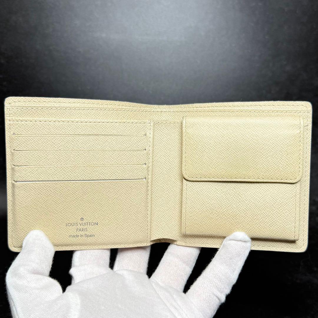 超美品 最高峰 ルイヴィトン ダミエアズール ポルトフォイユマルコ 二つ折り財布