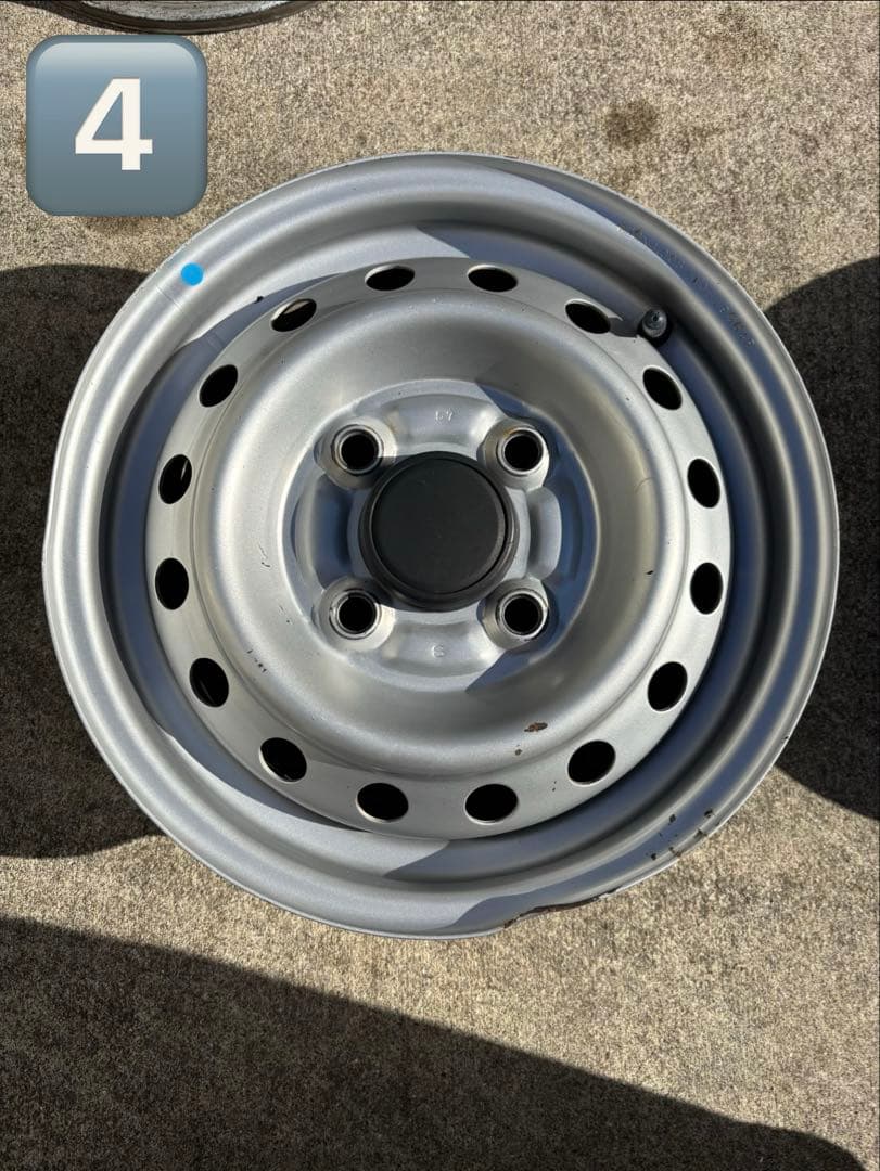 12インチ シルバー スチールホイール 4本セット