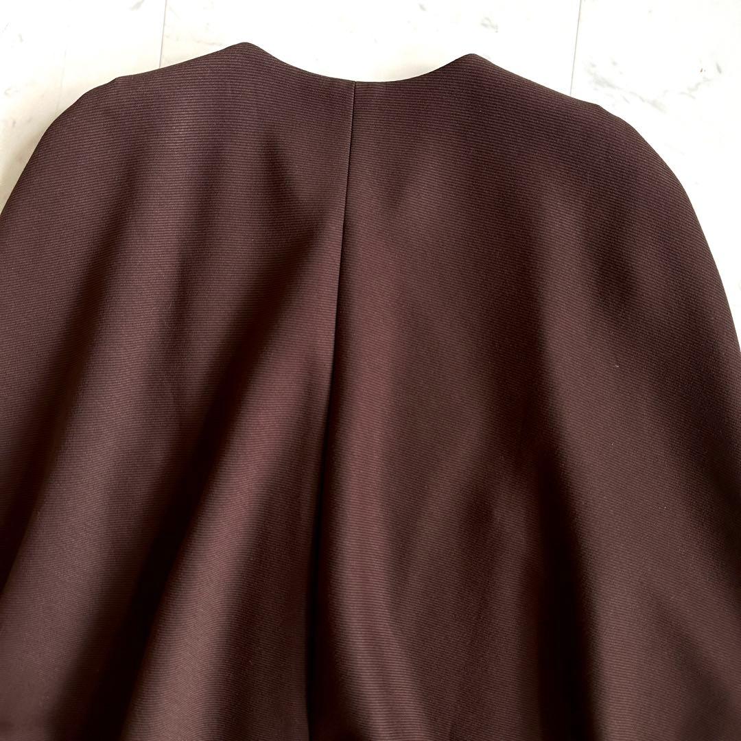 極美品 ネミカ NEMIKA サイズ5 ケープジャケット ブラウン ポンチョ