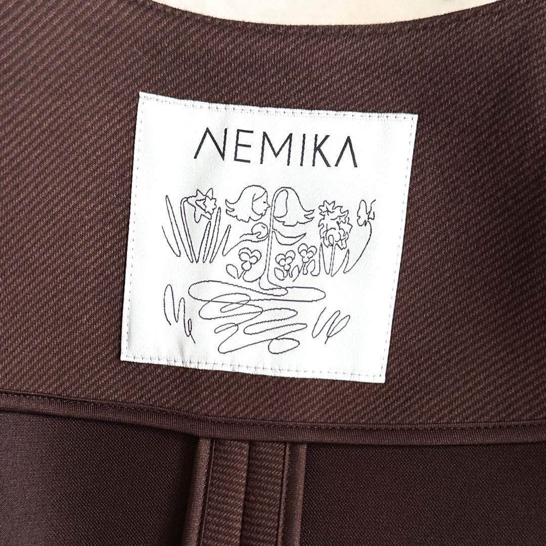 極美品 ネミカ NEMIKA サイズ5 ケープジャケット ブラウン ポンチョ