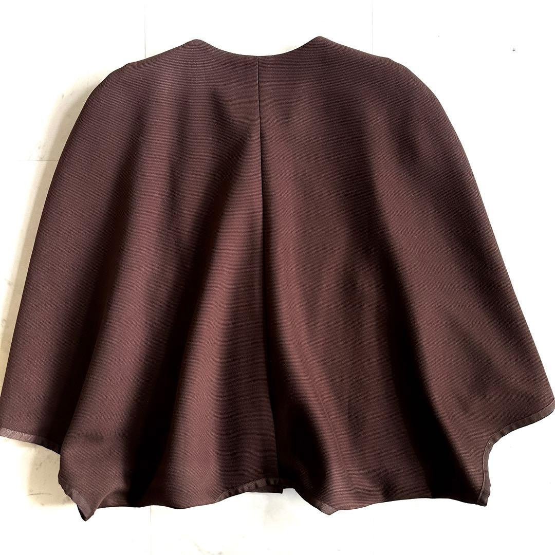 極美品 ネミカ NEMIKA サイズ5 ケープジャケット ブラウン ポンチョ