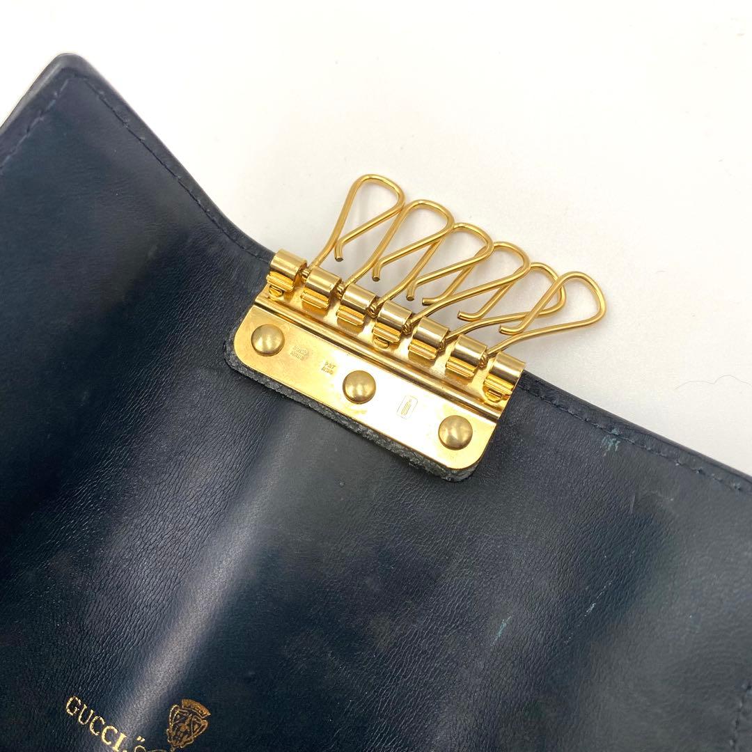 【美品】GUCCI GG シェリーライン インターロッキング 6連 キーケース