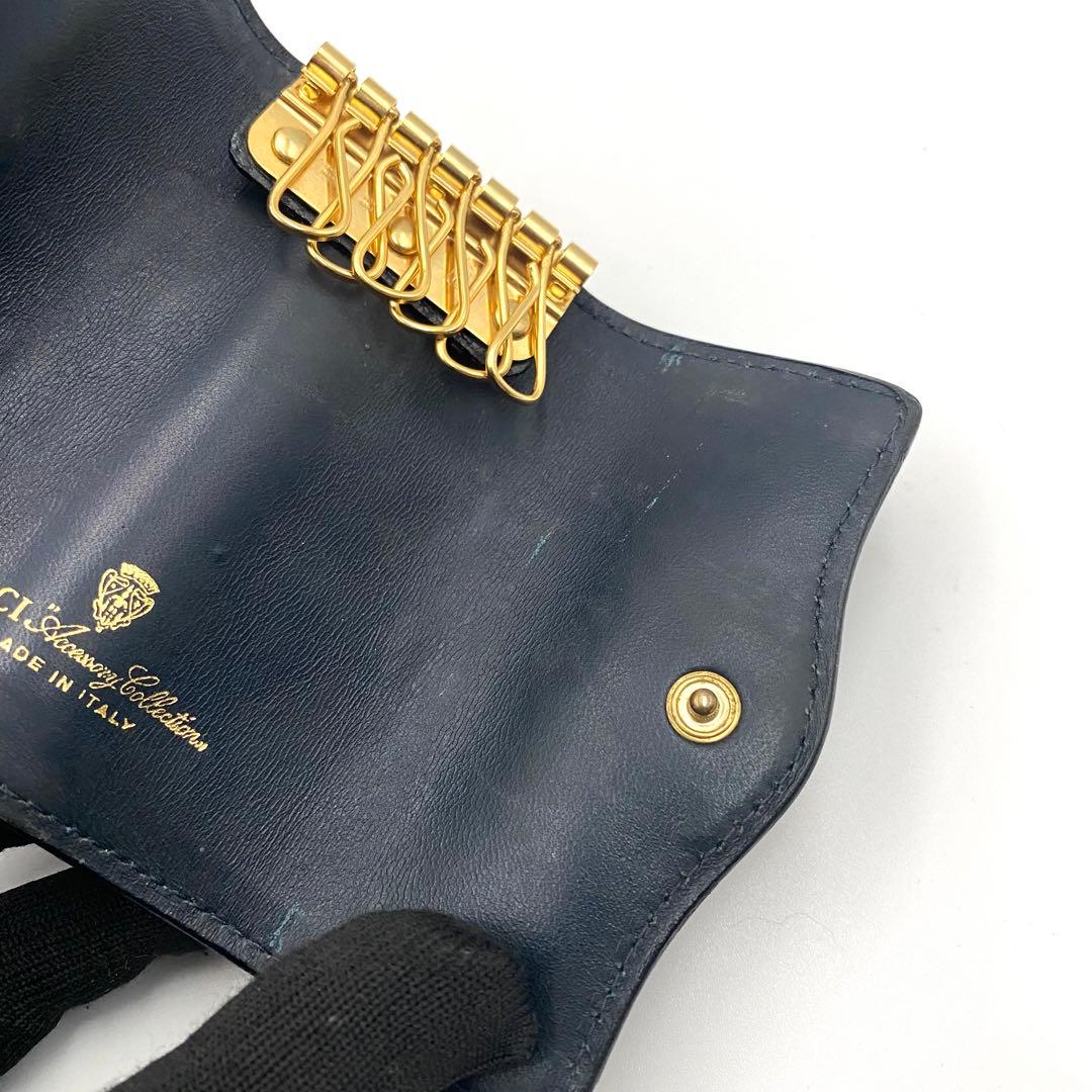 【美品】GUCCI GG シェリーライン インターロッキング 6連 キーケース