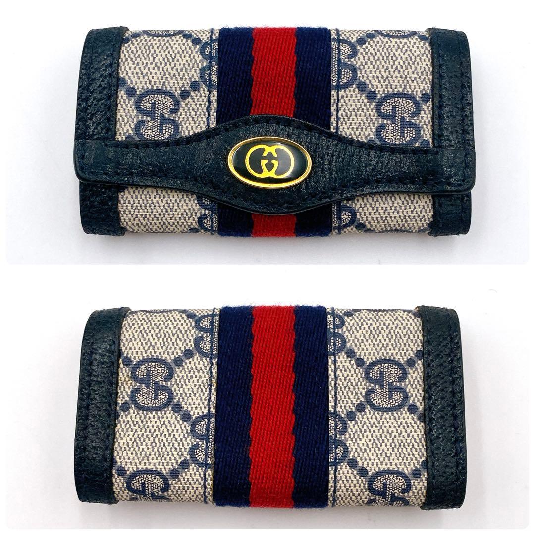 【美品】GUCCI GG シェリーライン インターロッキング 6連 キーケース