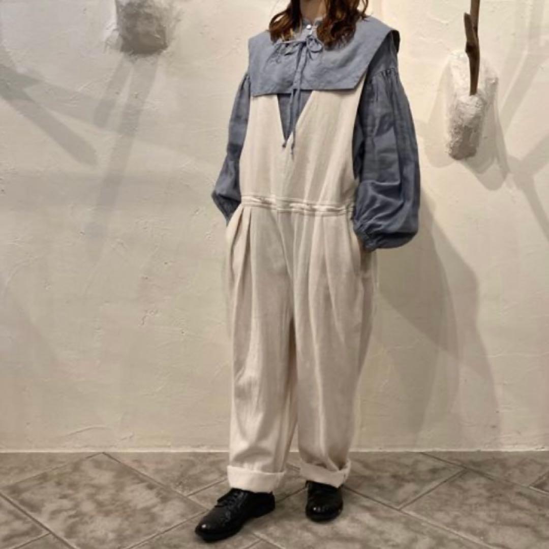 ネストローブ UpcycleLinoウール混デニム サロペット オールインワン