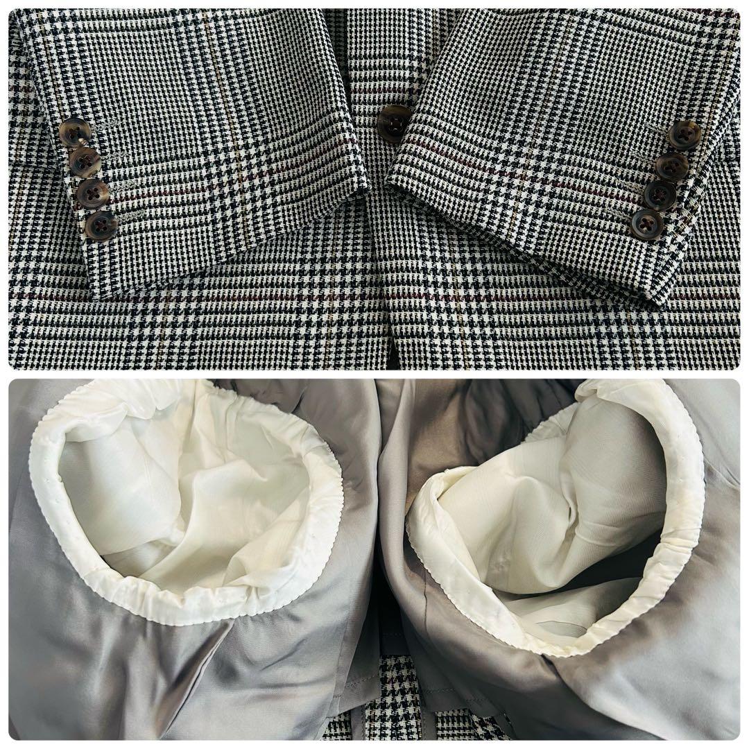 【極美品】バーバリーズ テーラードジャケット グレンチェック シングル M