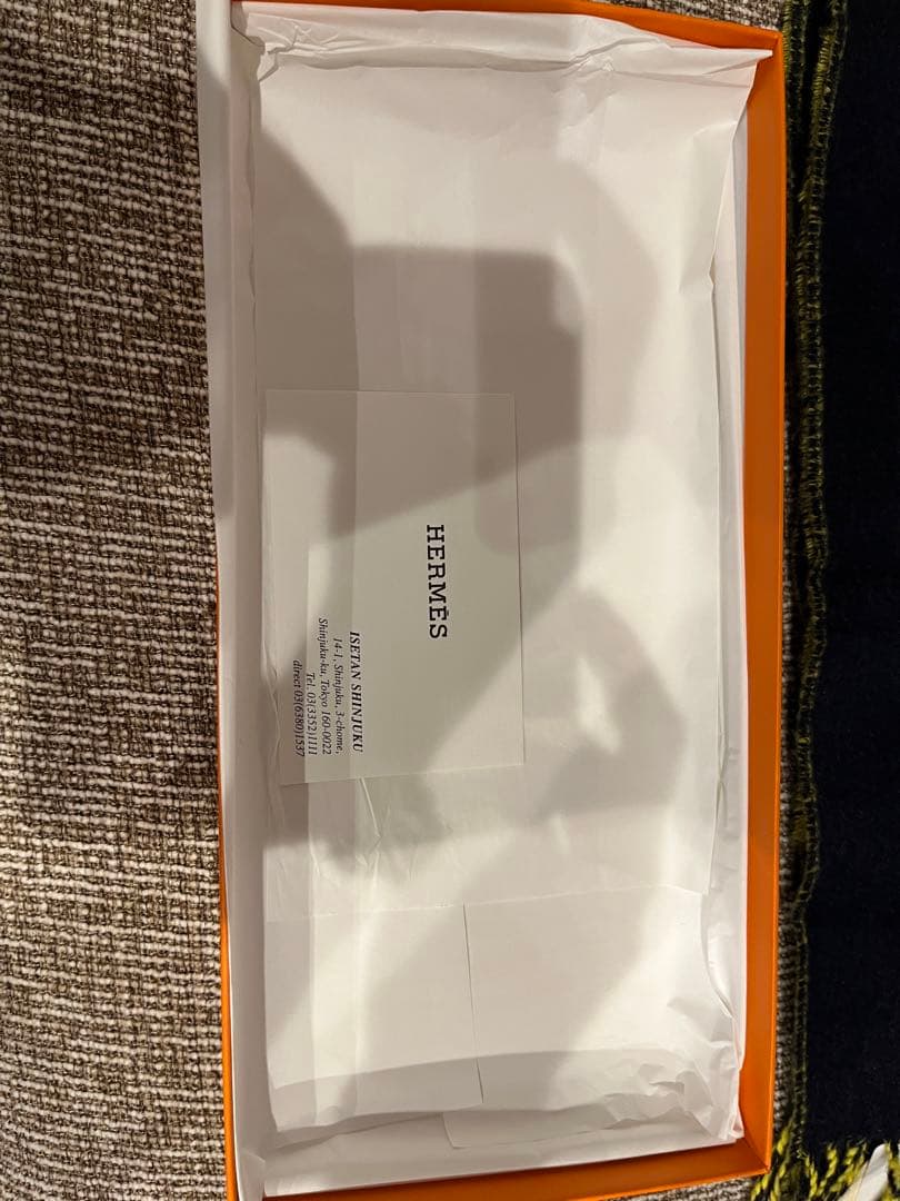 チップ　エルメス　レクトヴェルソ　カシミヤ　マフラー　レアカラー