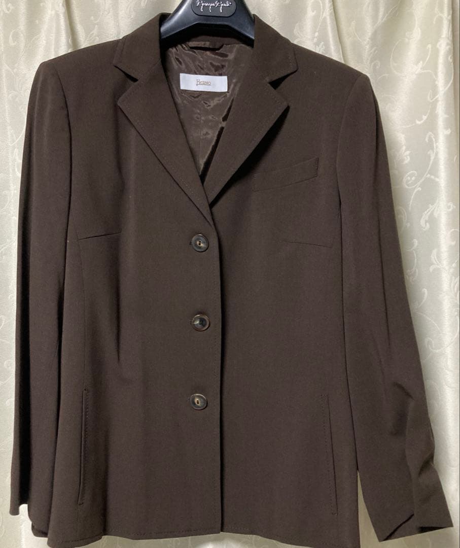 Herno ブラウン テーラードジャケット　46 イタリア製