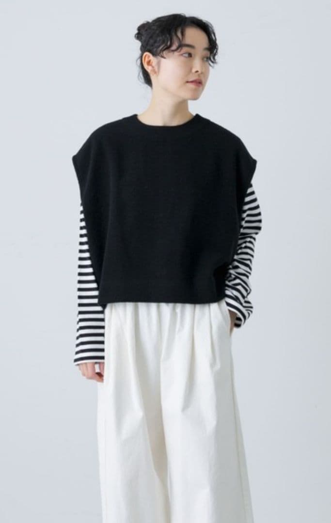 ✨最終値下げ✨かぐれ　ナッピングウール2wayベスト