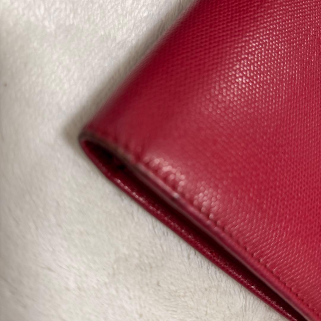 CHANEL レッド 長財布 箱付き