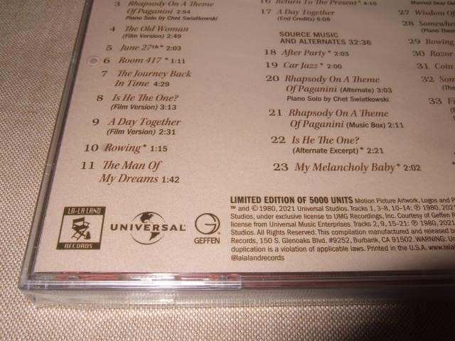 JOHN BARRY,新品未開封,サントラ,ジョン・バリー,ある日どこかで