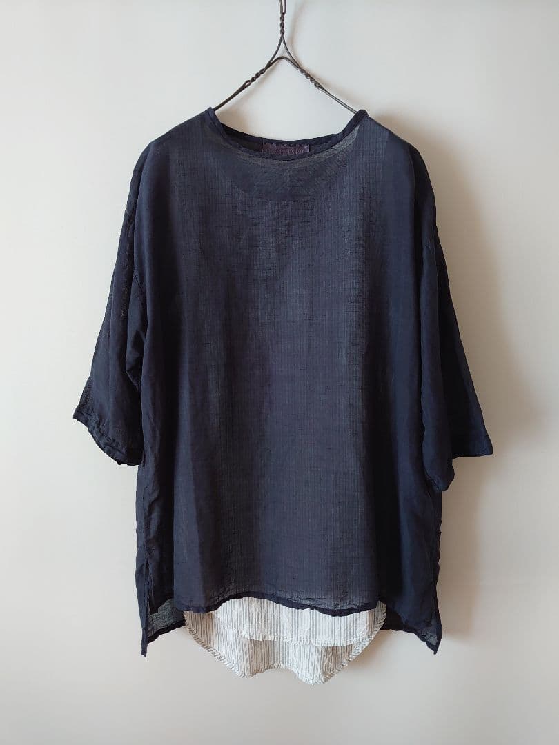 GEOFFREY B.SMALL／sleeveless shirt(stripe