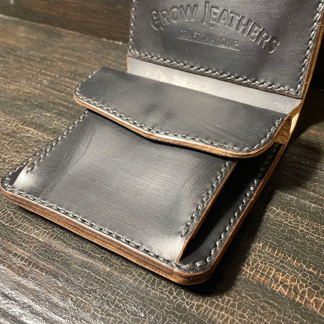HORWEEN クロムエクセル　三つ折りウォレット　コンチョカスタム