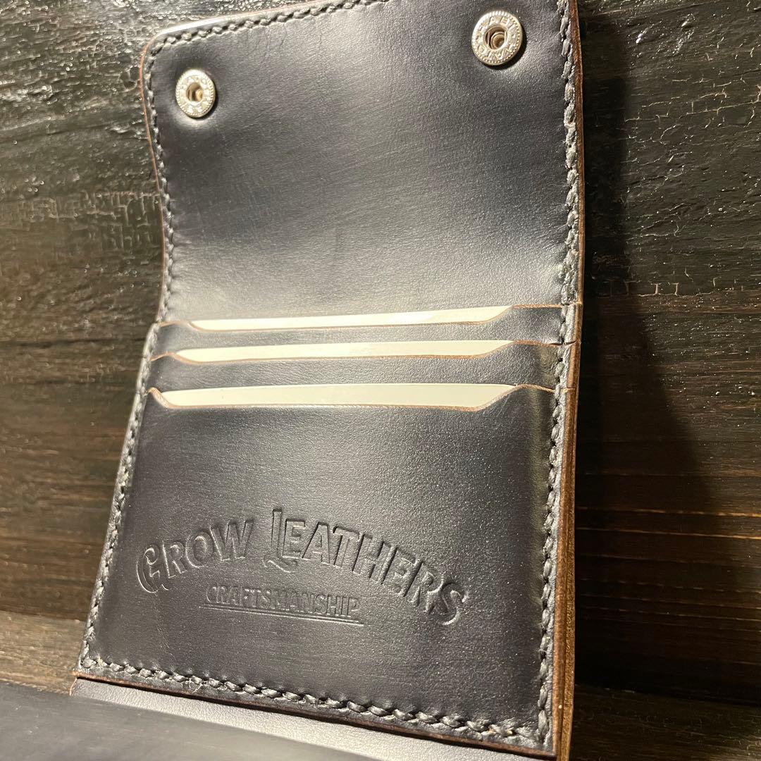 HORWEEN クロムエクセル　三つ折りウォレット　コンチョカスタム