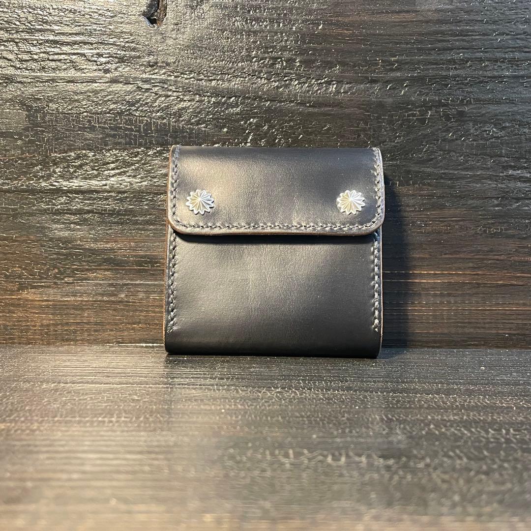 HORWEEN クロムエクセル　三つ折りウォレット　コンチョカスタム