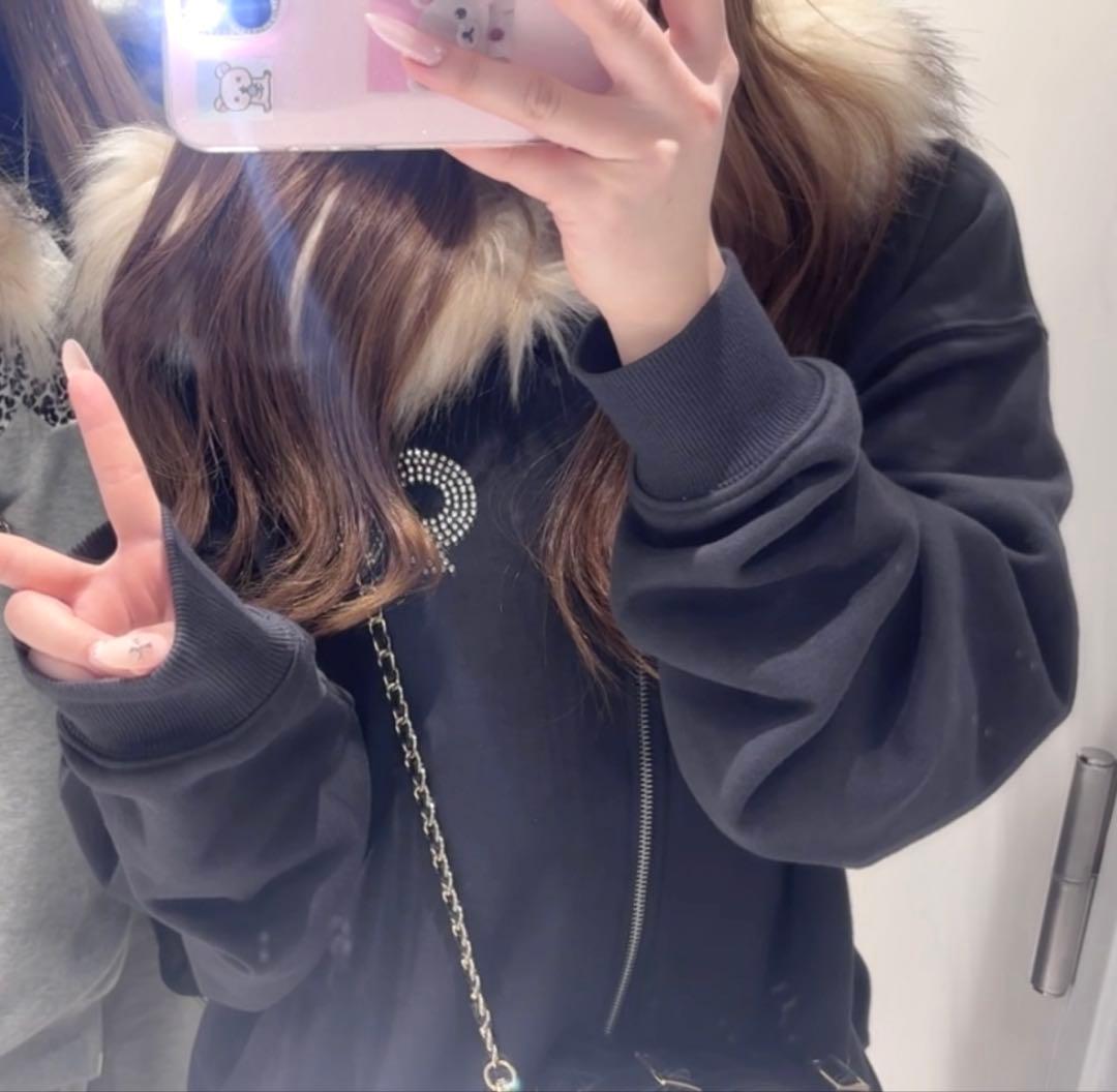 9090 ファー パーカー Mサイズ