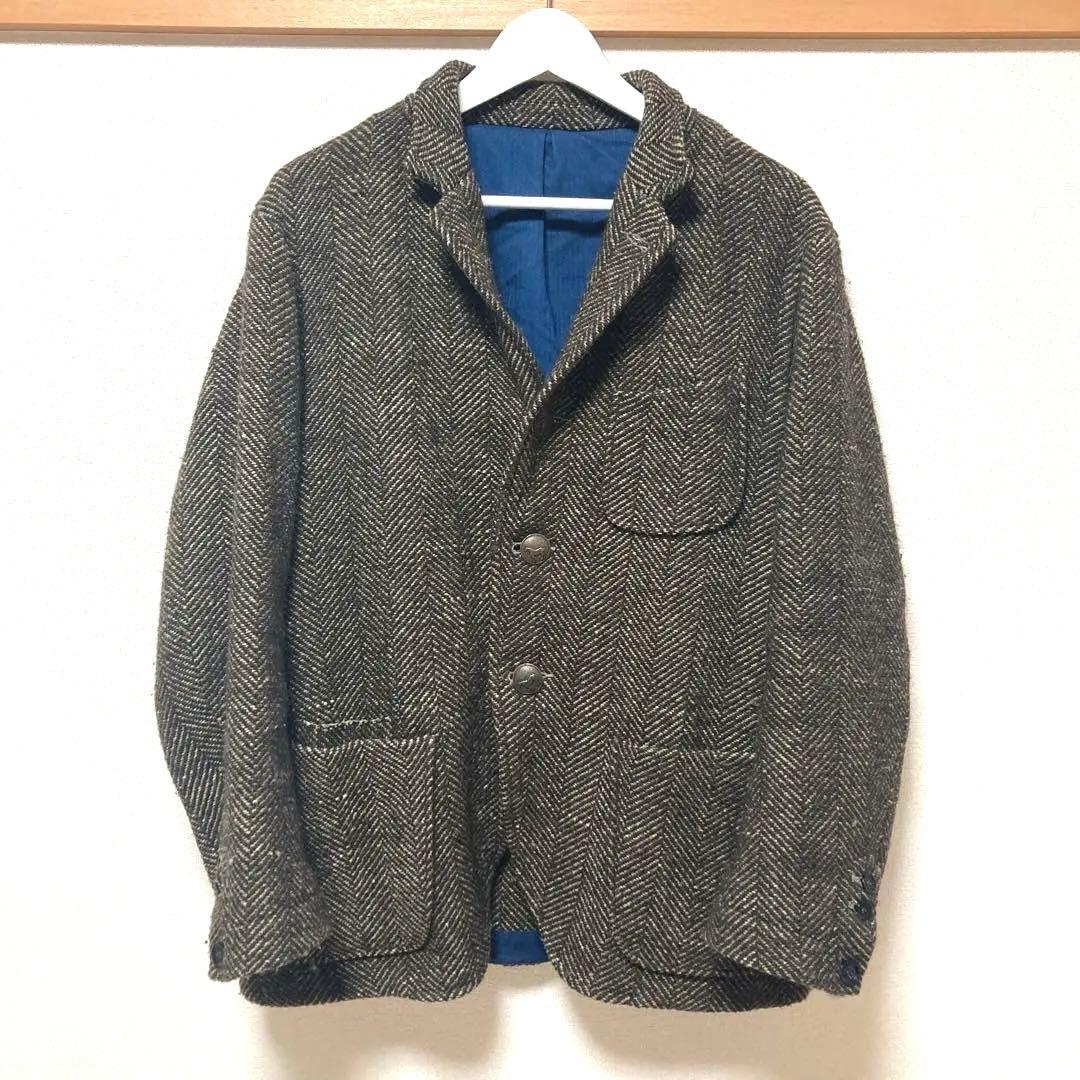 か*ゃ様 45R メルトンツイードジャケット　カーキ　サイズ3