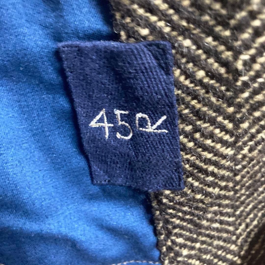 か*ゃ様 45R メルトンツイードジャケット　カーキ　サイズ3