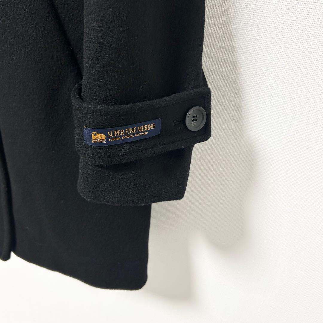 2024AW✨relume スーパーファインビーバーPコート　ブラック　38