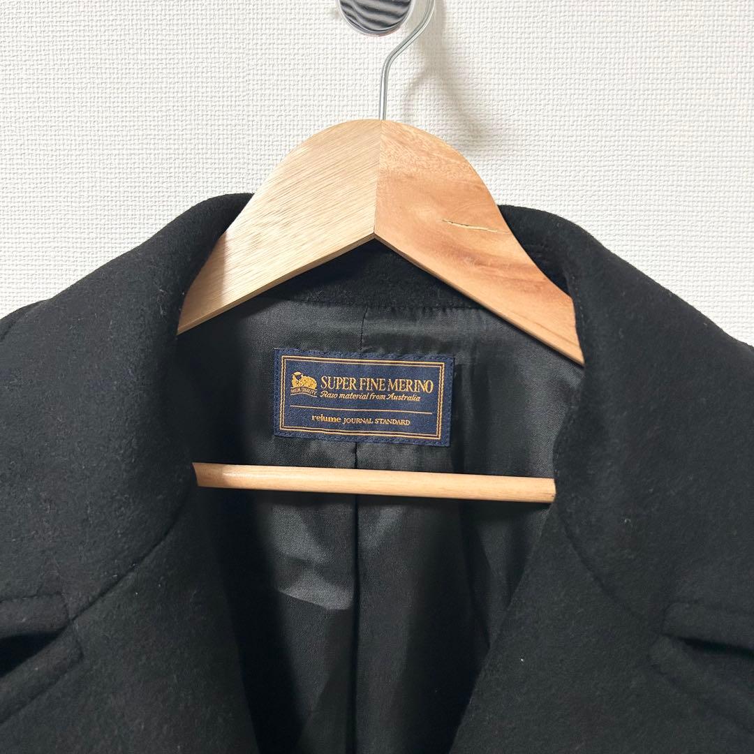 2024AW✨relume スーパーファインビーバーPコート　ブラック　38