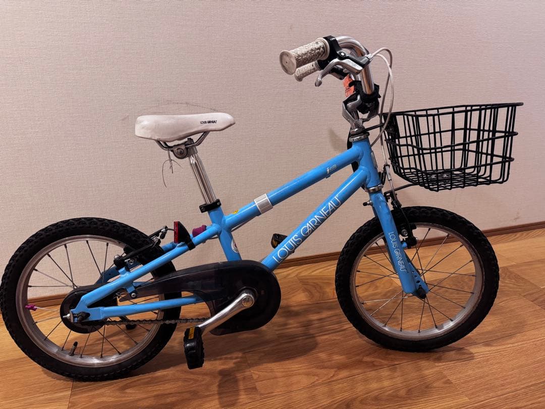子供用自転車 16インチ ルイガノ水色 バスケット付東京都中央区手渡し 美品