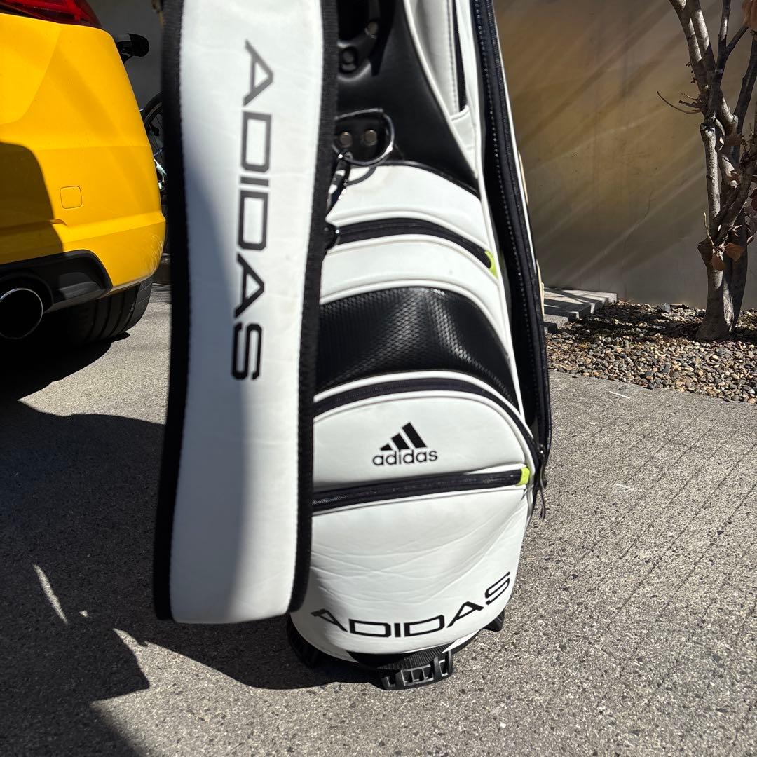 ADIDAS キャディバッグ 白/黒/黄緑　 値下げ