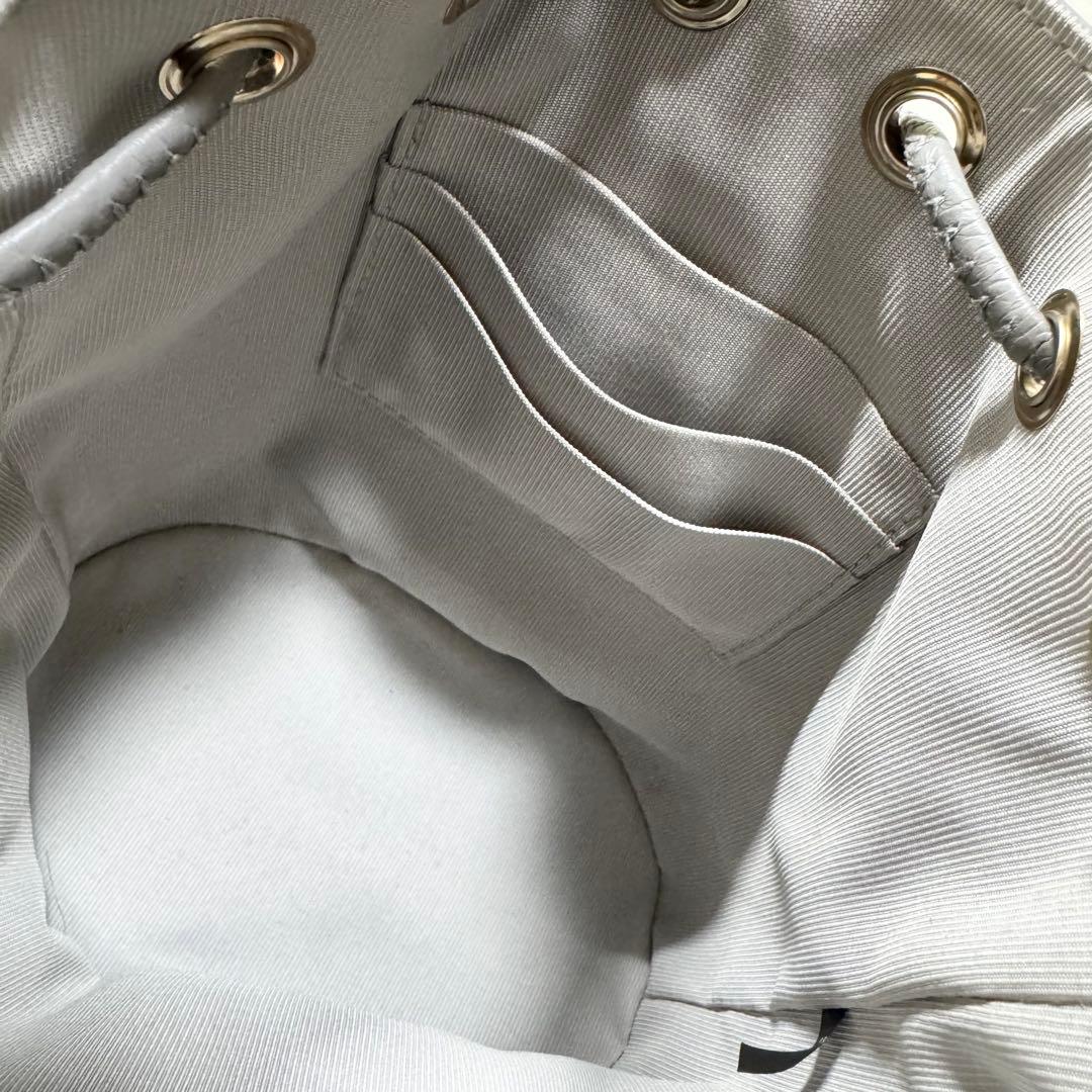 ✨未使用級✨フルラ クリオ ショルダーバッグ 2way 巾着 グレー レザー