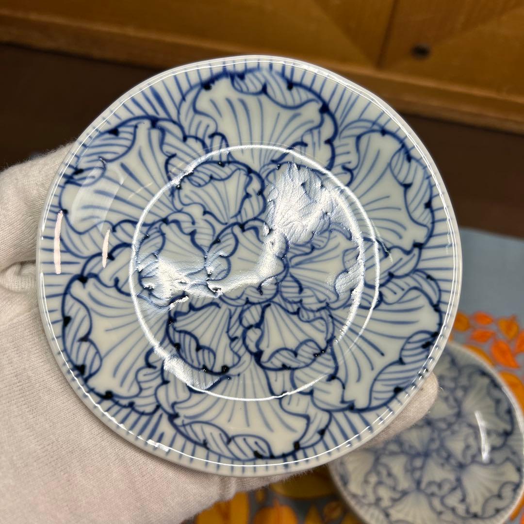 そうた窯　染付花弁紋　小鉢揃と小皿揃　美品