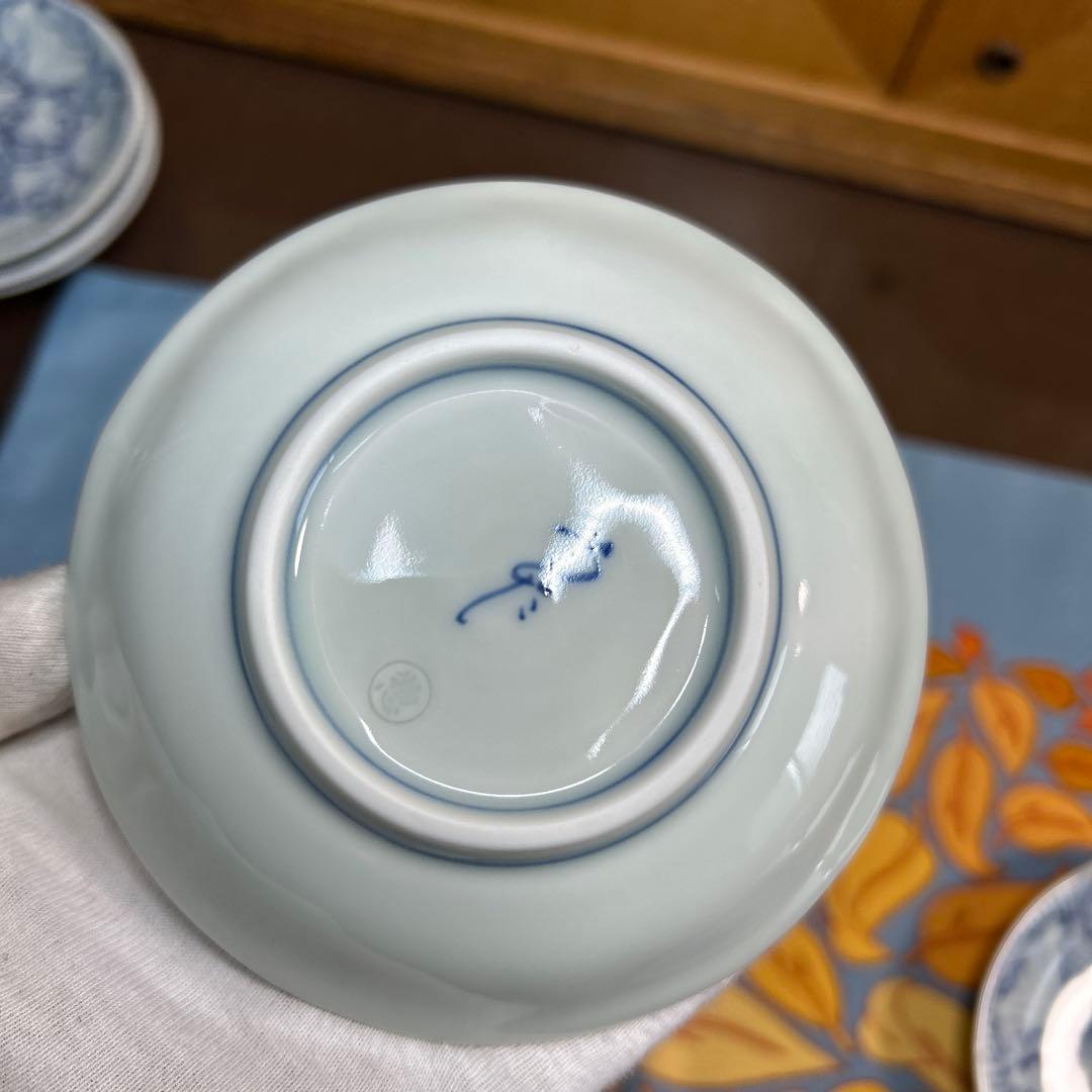 そうた窯　染付花弁紋　小鉢揃と小皿揃　美品