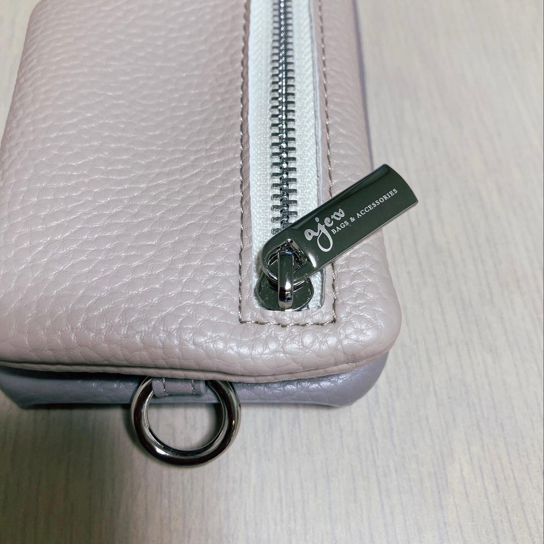 ajew エジュー iPhone16 紐付き グレー × ベージュ 限定カラー