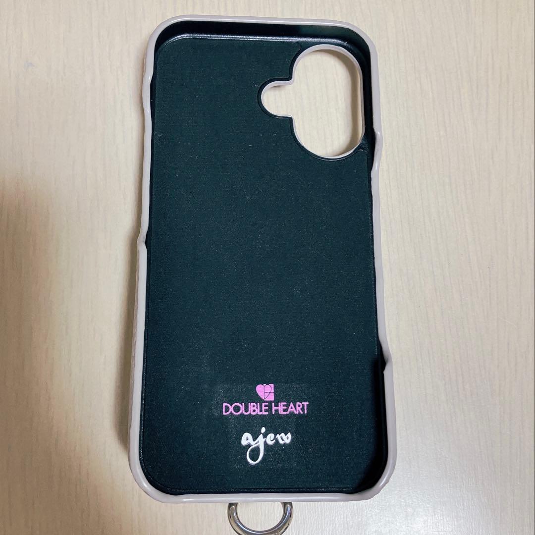 ajew エジュー iPhone16 紐付き グレー × ベージュ 限定カラー