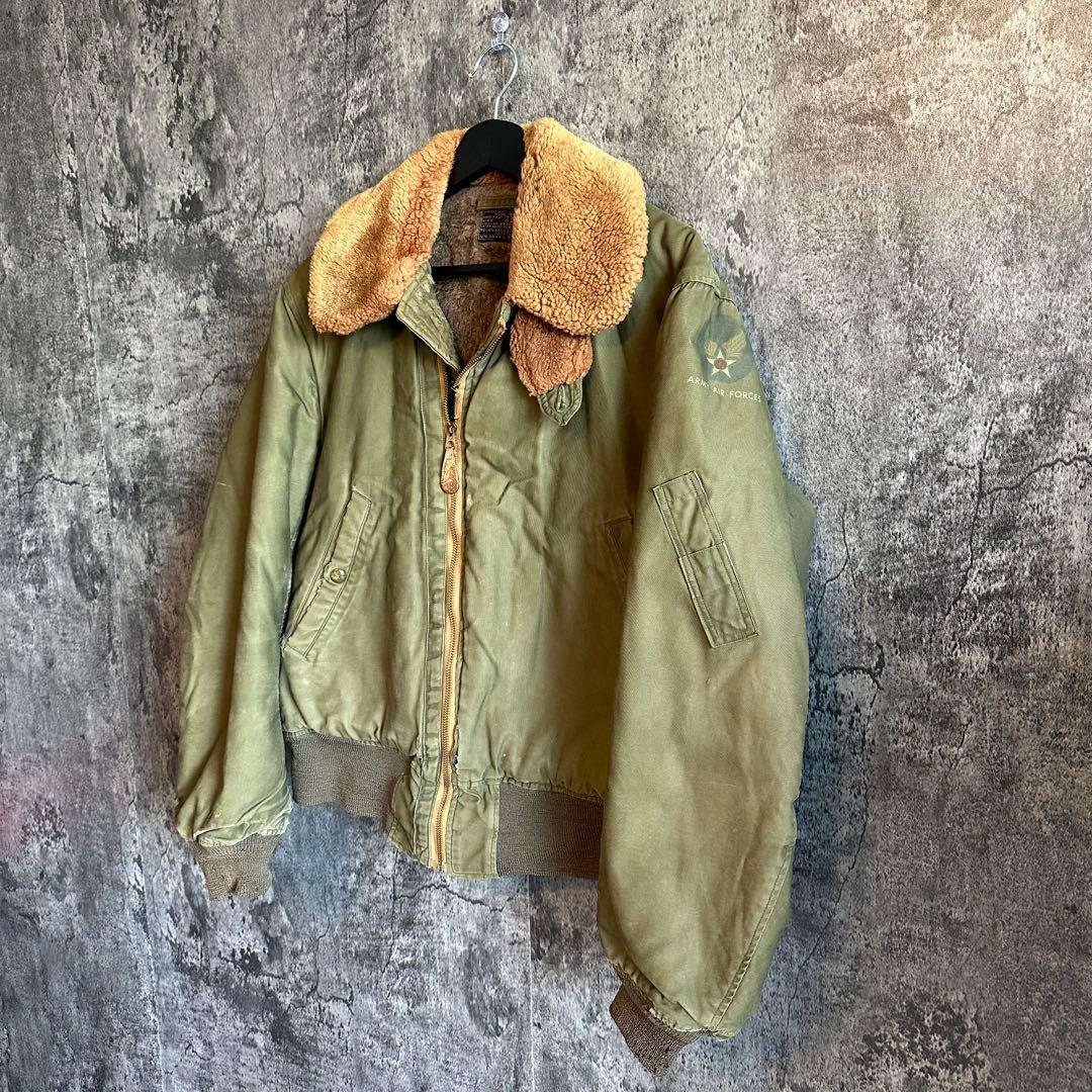 40s USAF 実物　B-15 フライトジャケット　 USA製　サイズ　42