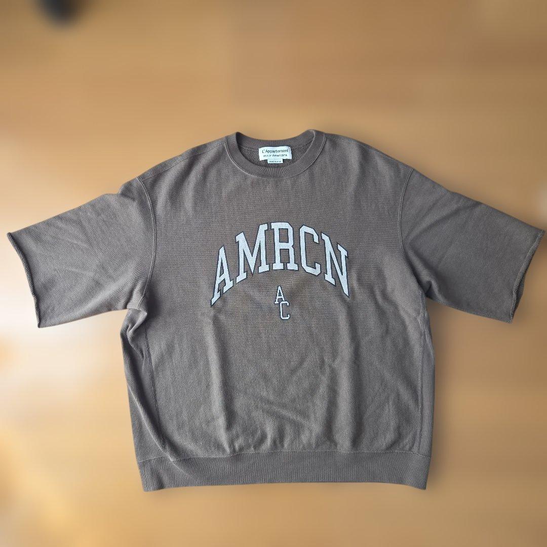 アパルトモン別注　Americanaハーフスリーブ　スウェット　カットオフ