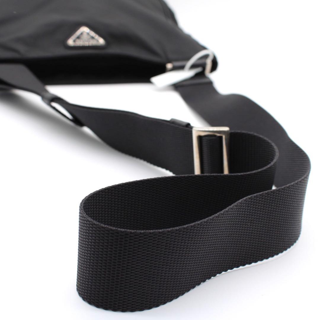 【美品】PRADA 三角ロゴ ショルダーバッグ クロスボディ ナイロン ブラック