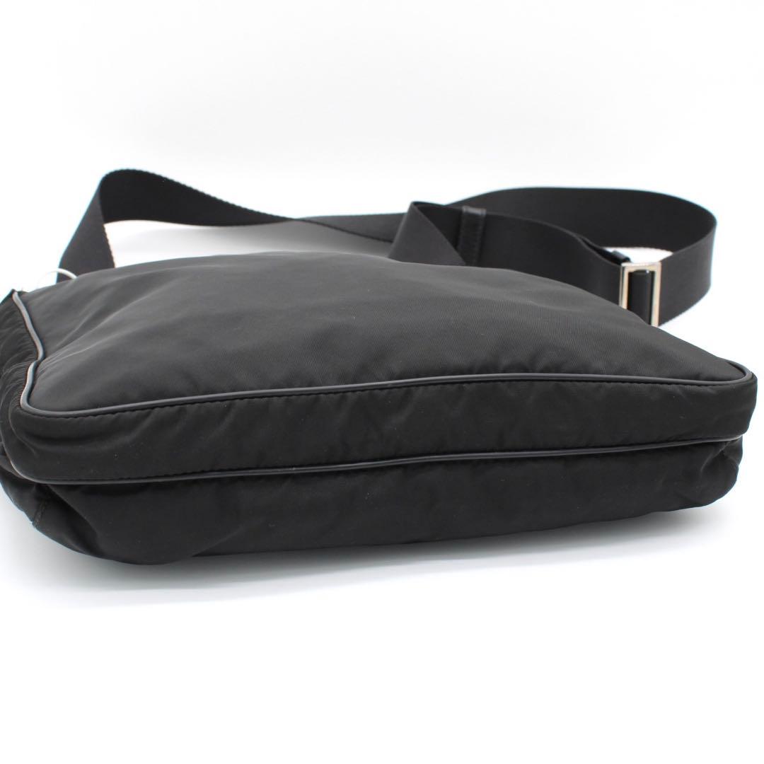 【美品】PRADA 三角ロゴ ショルダーバッグ クロスボディ ナイロン ブラック