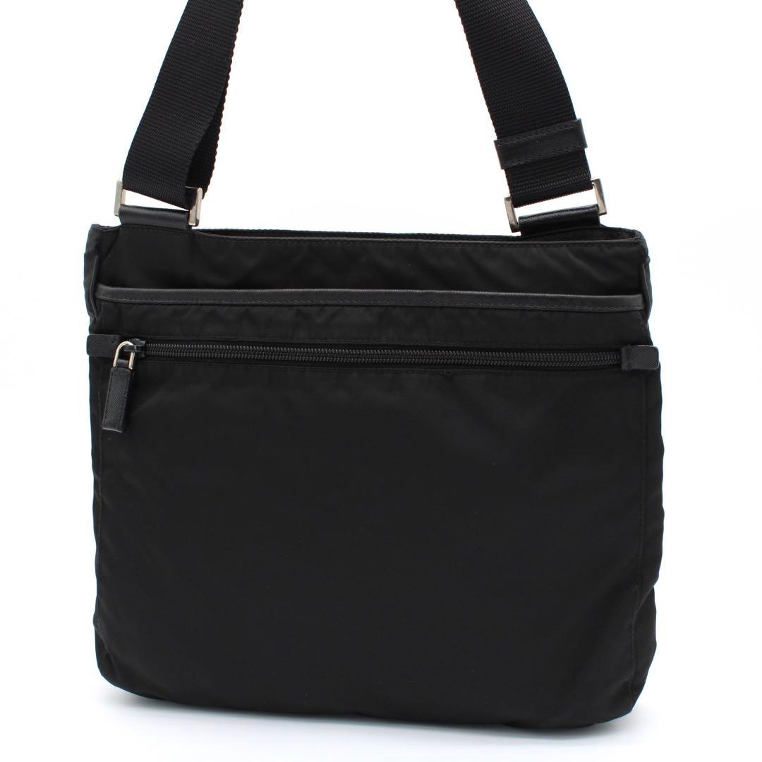 【美品】PRADA 三角ロゴ ショルダーバッグ クロスボディ ナイロン ブラック