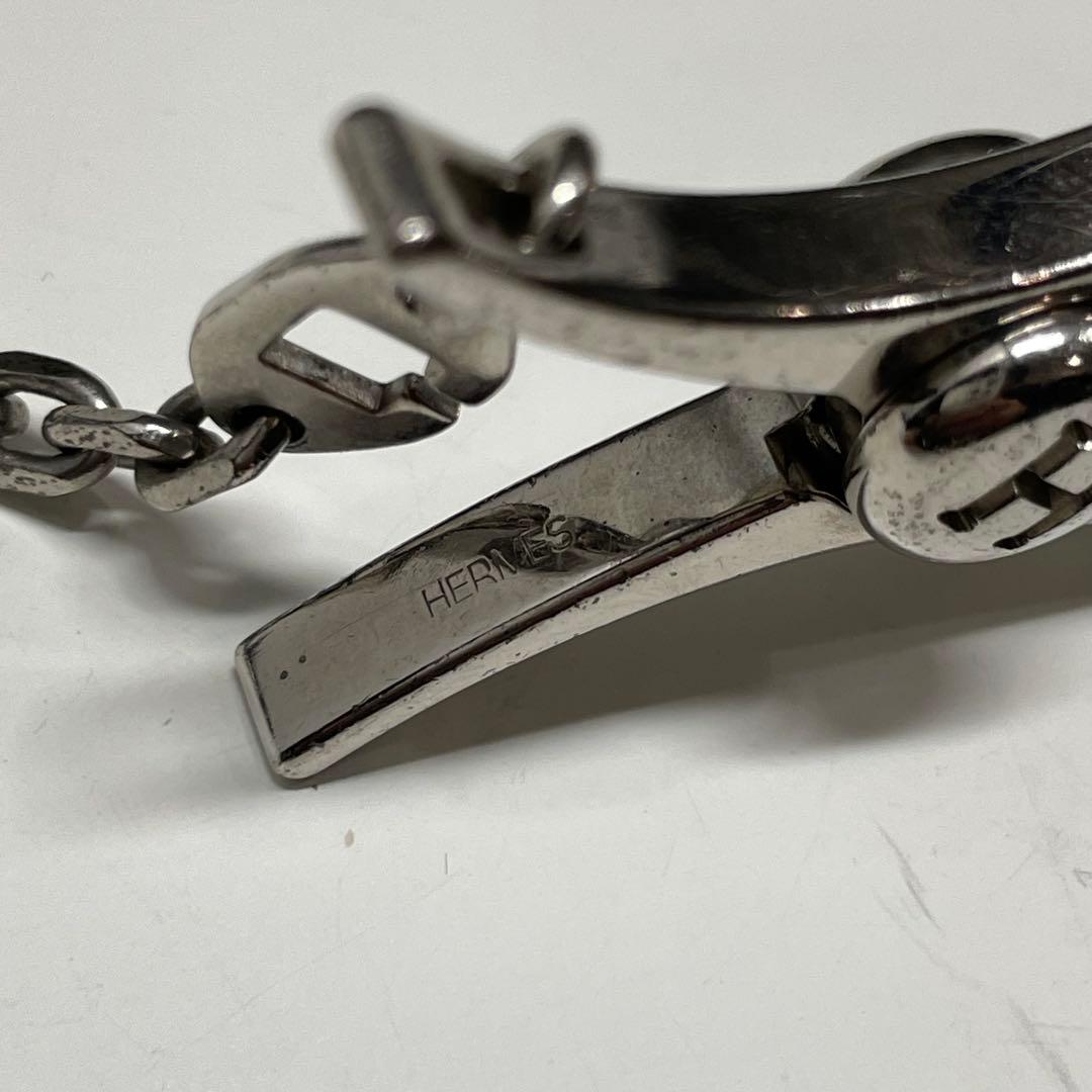 M*8様 HERMES グローブホルダー　シルバー　チェーン付き アクセサリー